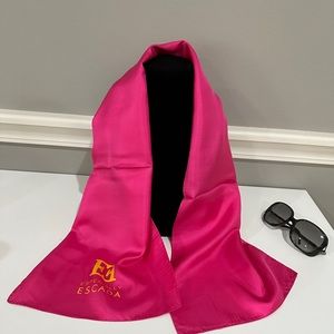 NWOT Escada 100% Silk Scarf Hot Pink
